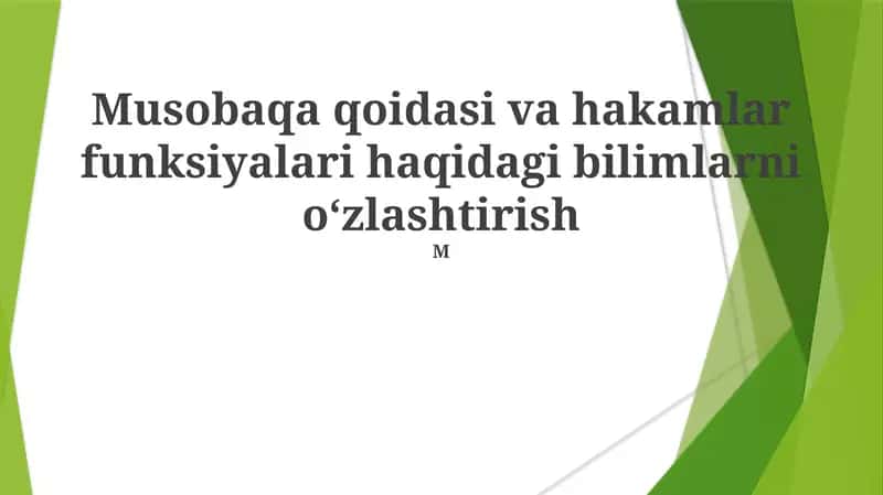 Raqobat va Hakamlar