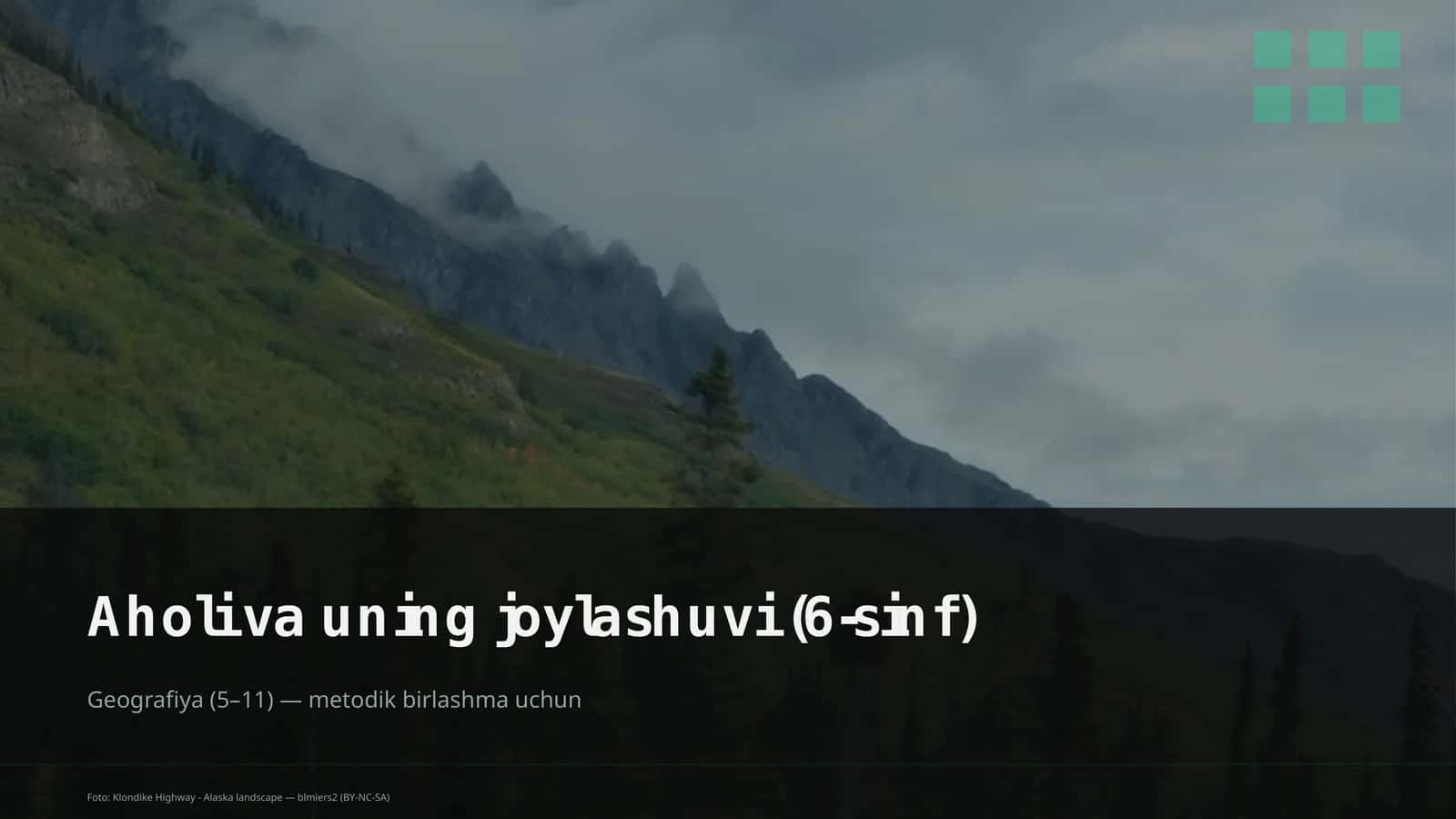 Aholi va uning joylashuvi (6-sinf)
