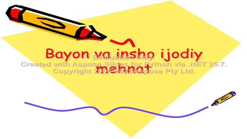 Bayon va insho ijodiy mehnat