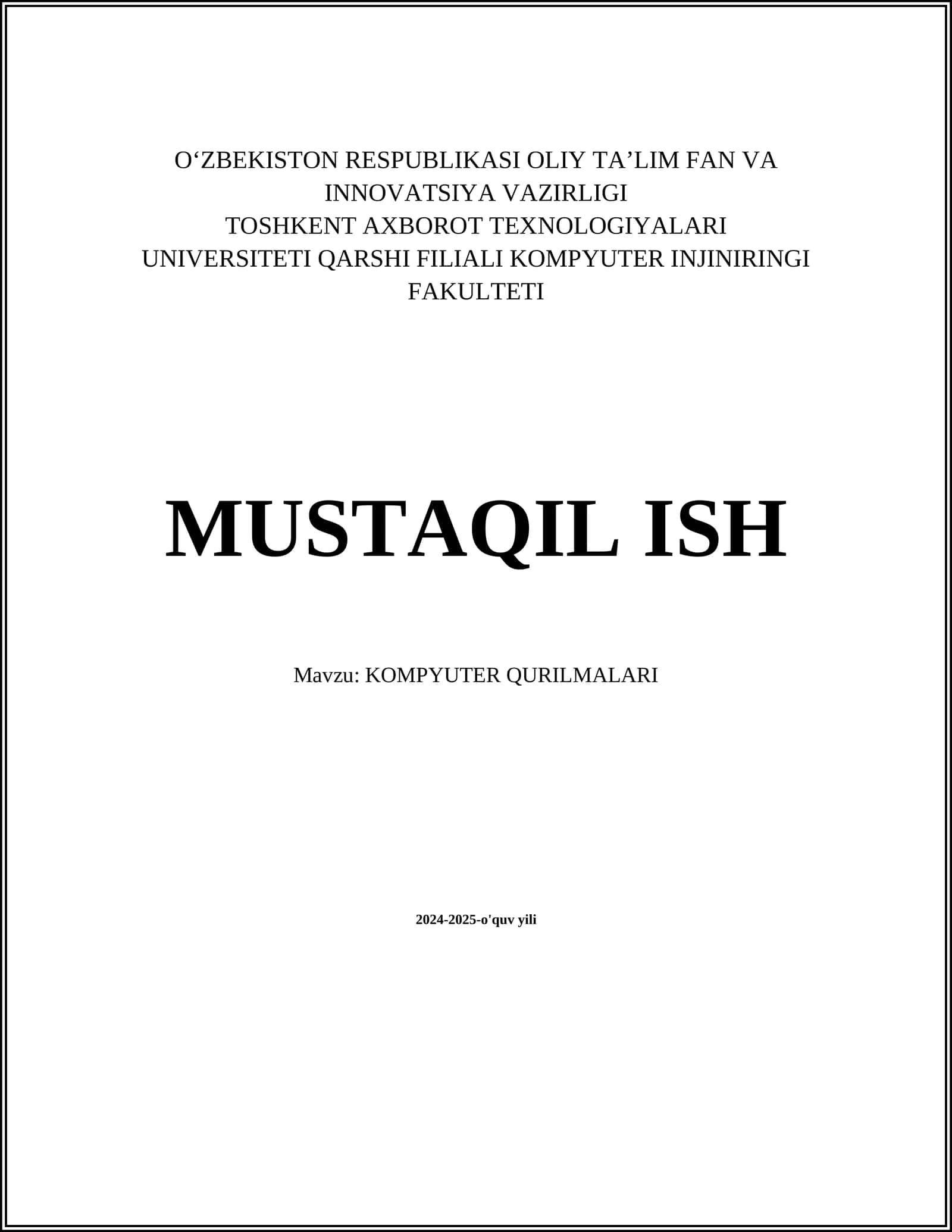 KOMPYUTER QURILMALARI