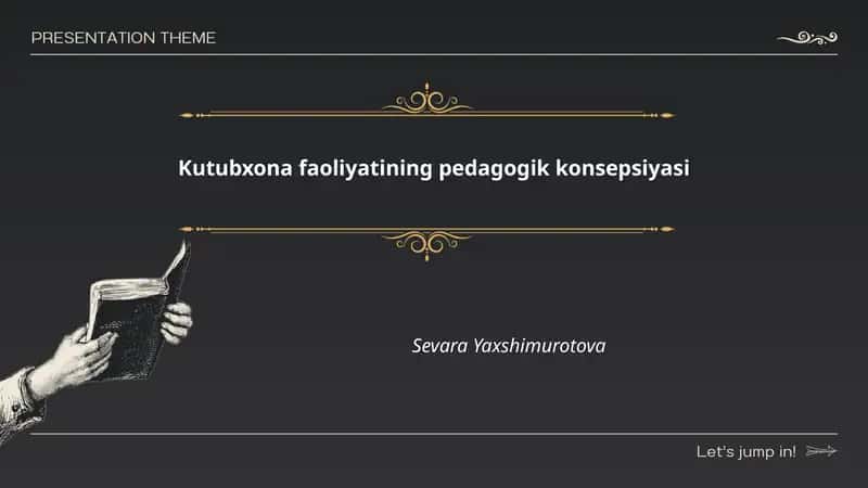 Kutubxona faoliyatining pedagogik konsepsiyasi