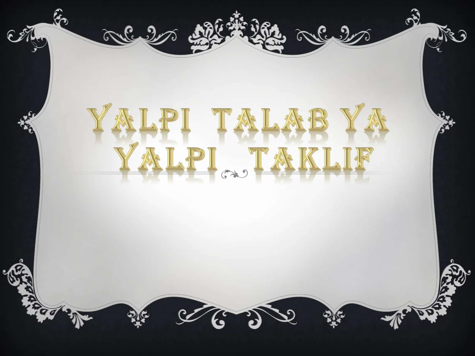 YALPI TALAB (AGGREGATE DEMAND, AD)