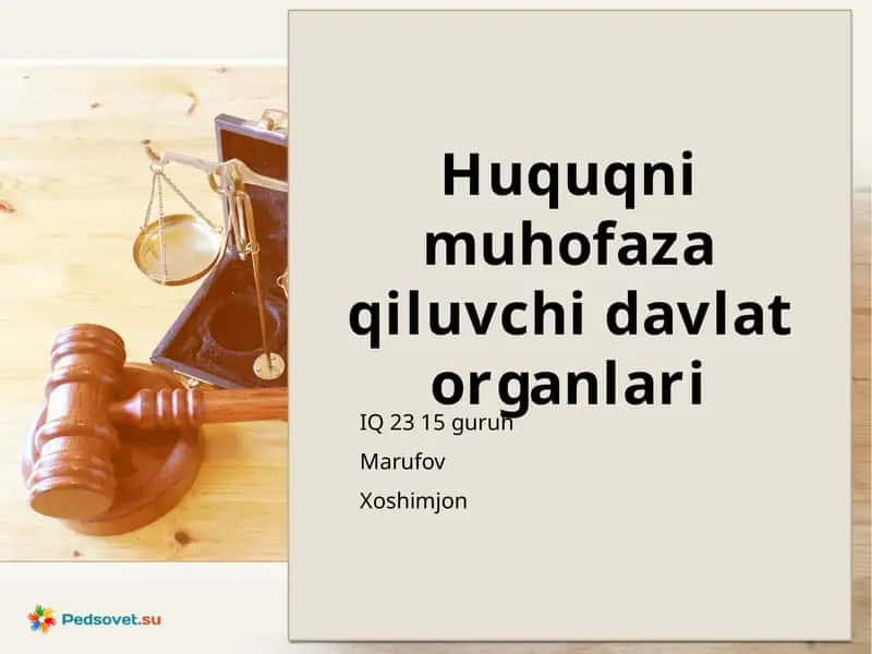 Huquqnimuhofazaqiluvchidavlatorganlari
