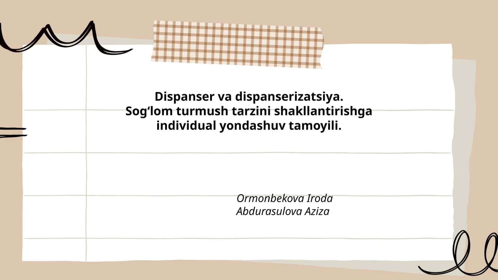 Dispanser va Dispanserizatsiya