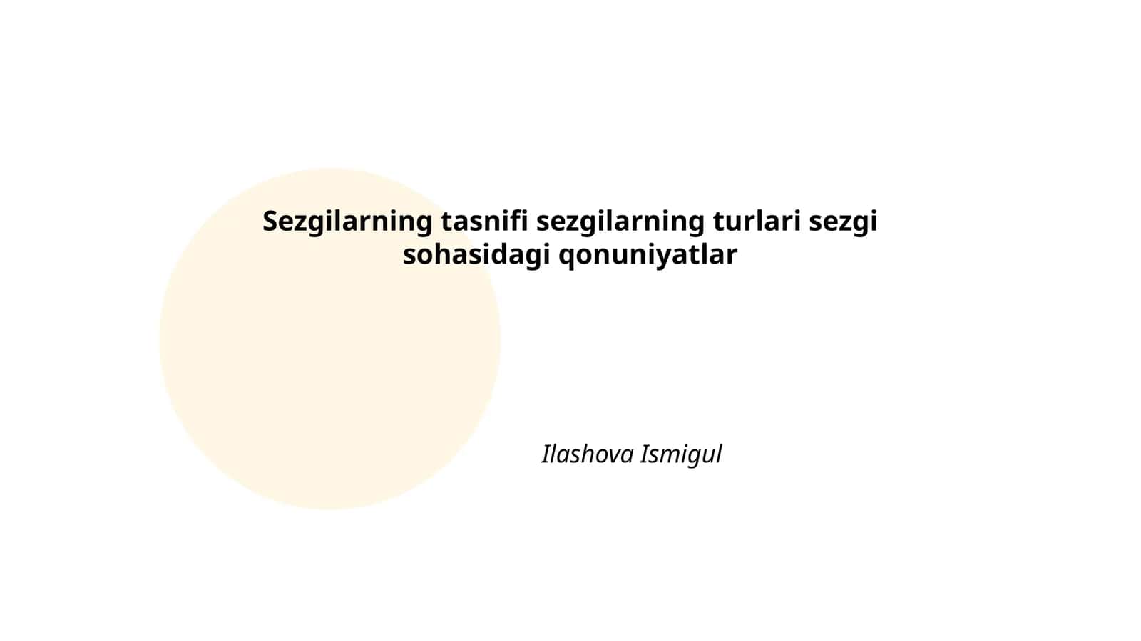 Sezgilarning tasnifi sezgilarning turlari sezgi sohasidagi qonuniyatlar