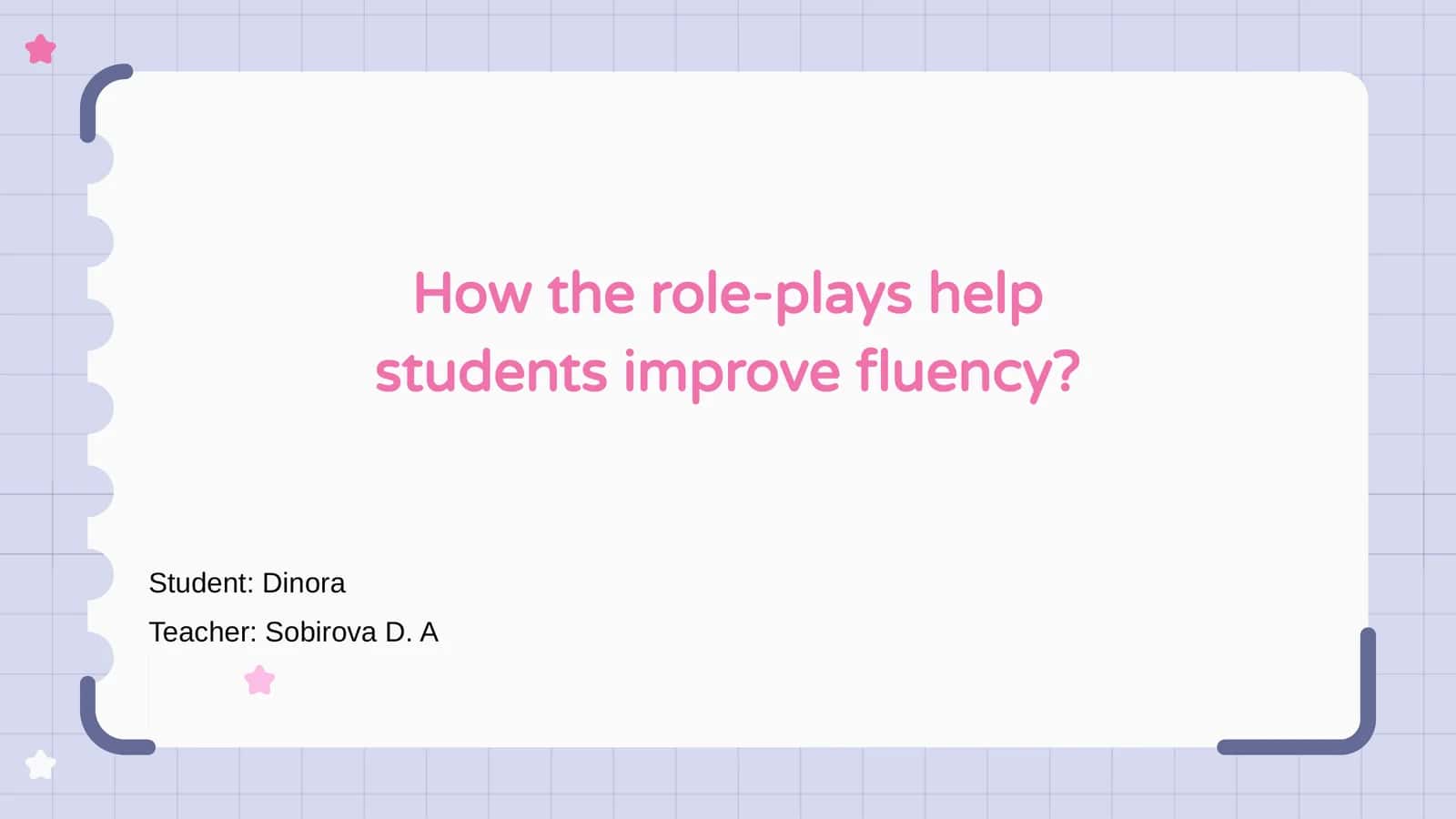Introduction to Role-Play in Language Learning