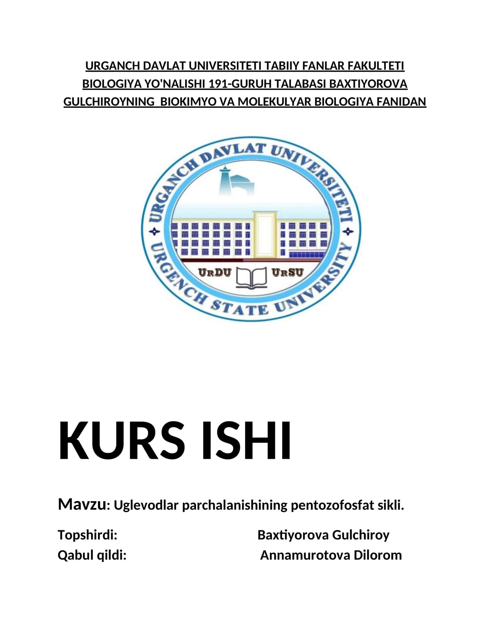Uglevodlar parchalanishining pentozofosfat sikli