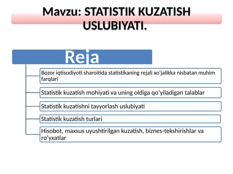 Statistik kuzatish