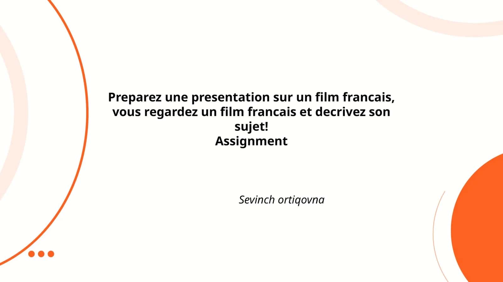 Présentation sur le cinéma français