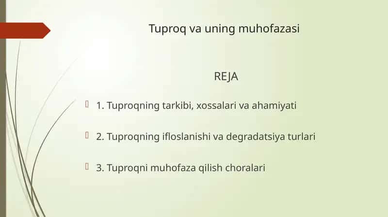 Tuproq va uning muhofazasi