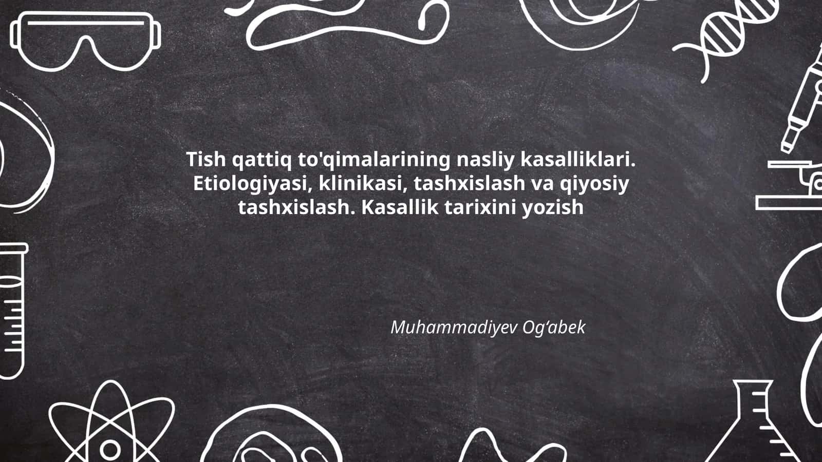 Tish qattiq to'qimalarining nasliy kasalliklari