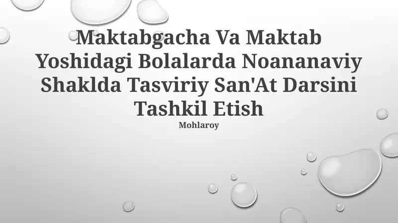 Tasviriy San'at Darsi