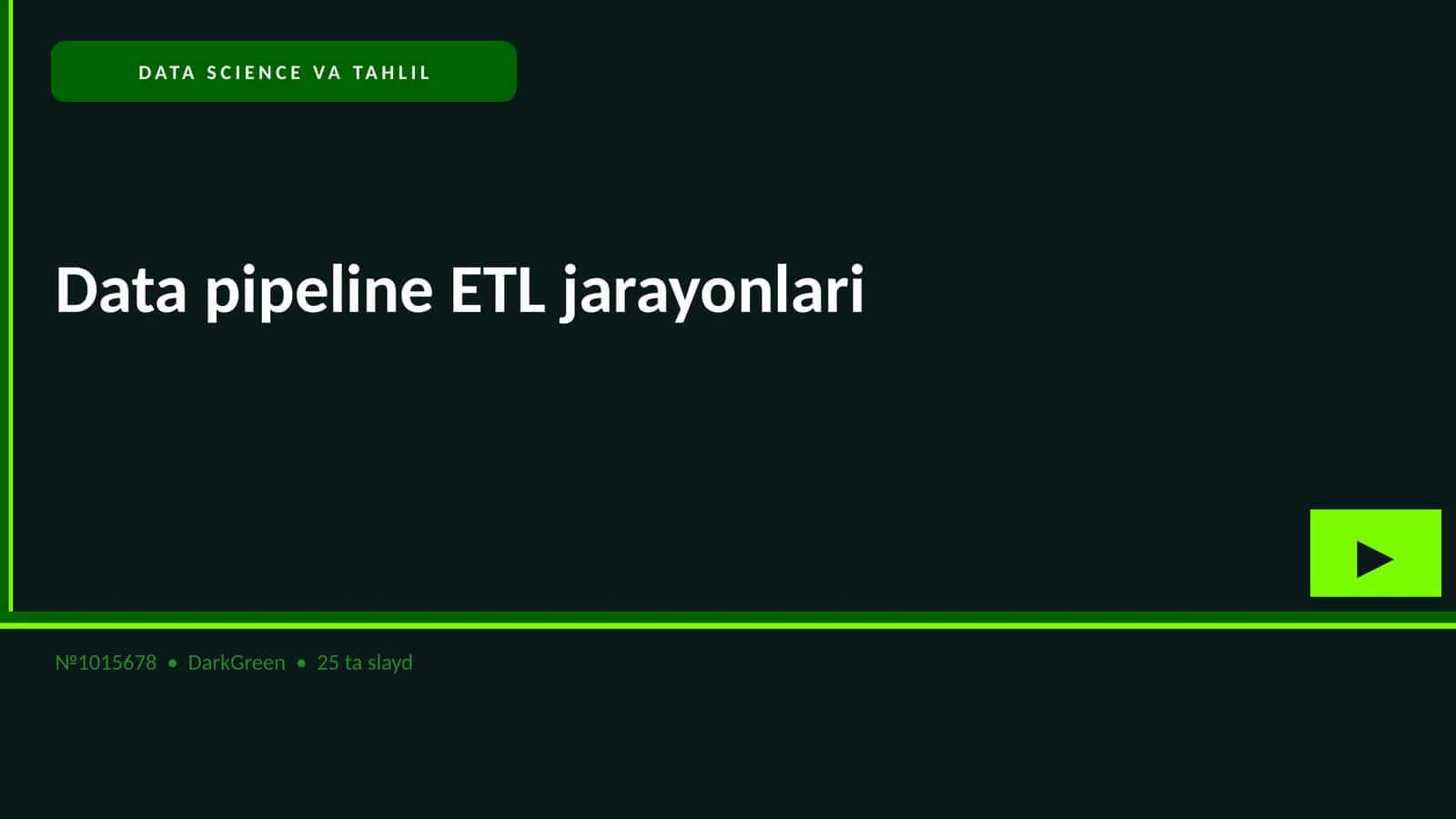 DATA SCIENCE VA TAHLIL