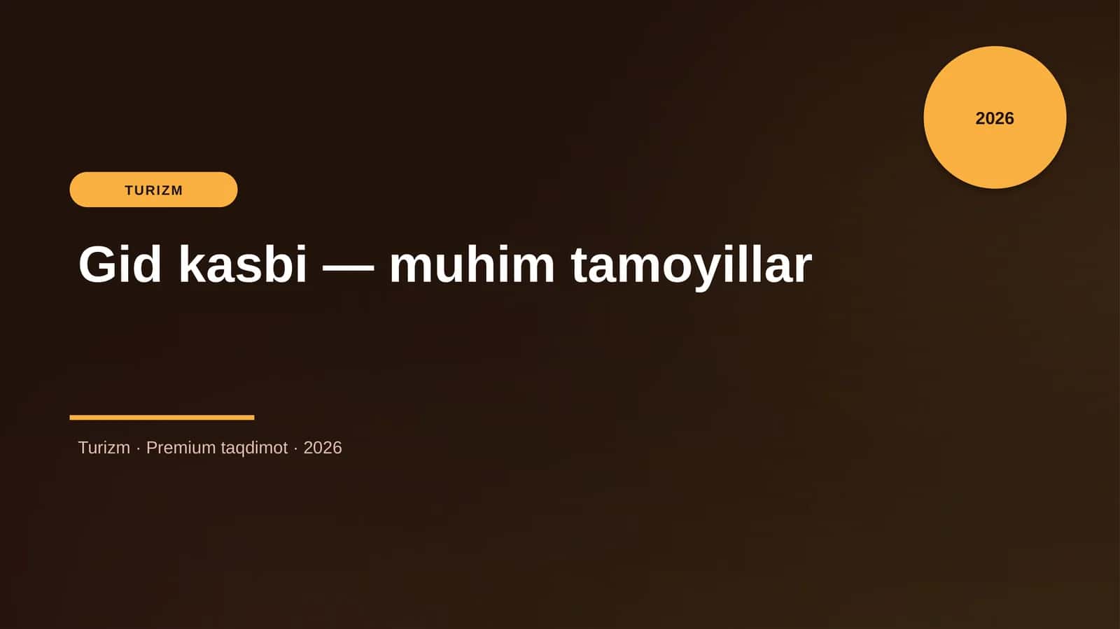 Gid kasbi — muhim tamoyillar