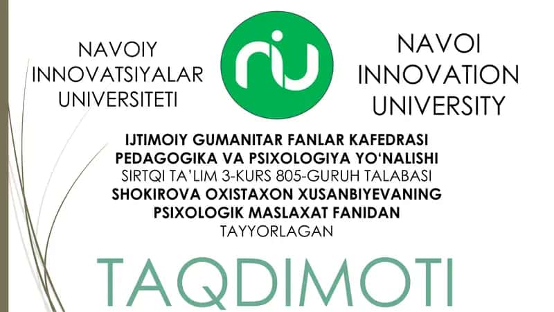 Psixologik maslahatda "Mijoz" va "Konsultant" tushunchalarining o'ziga xos jihatlari