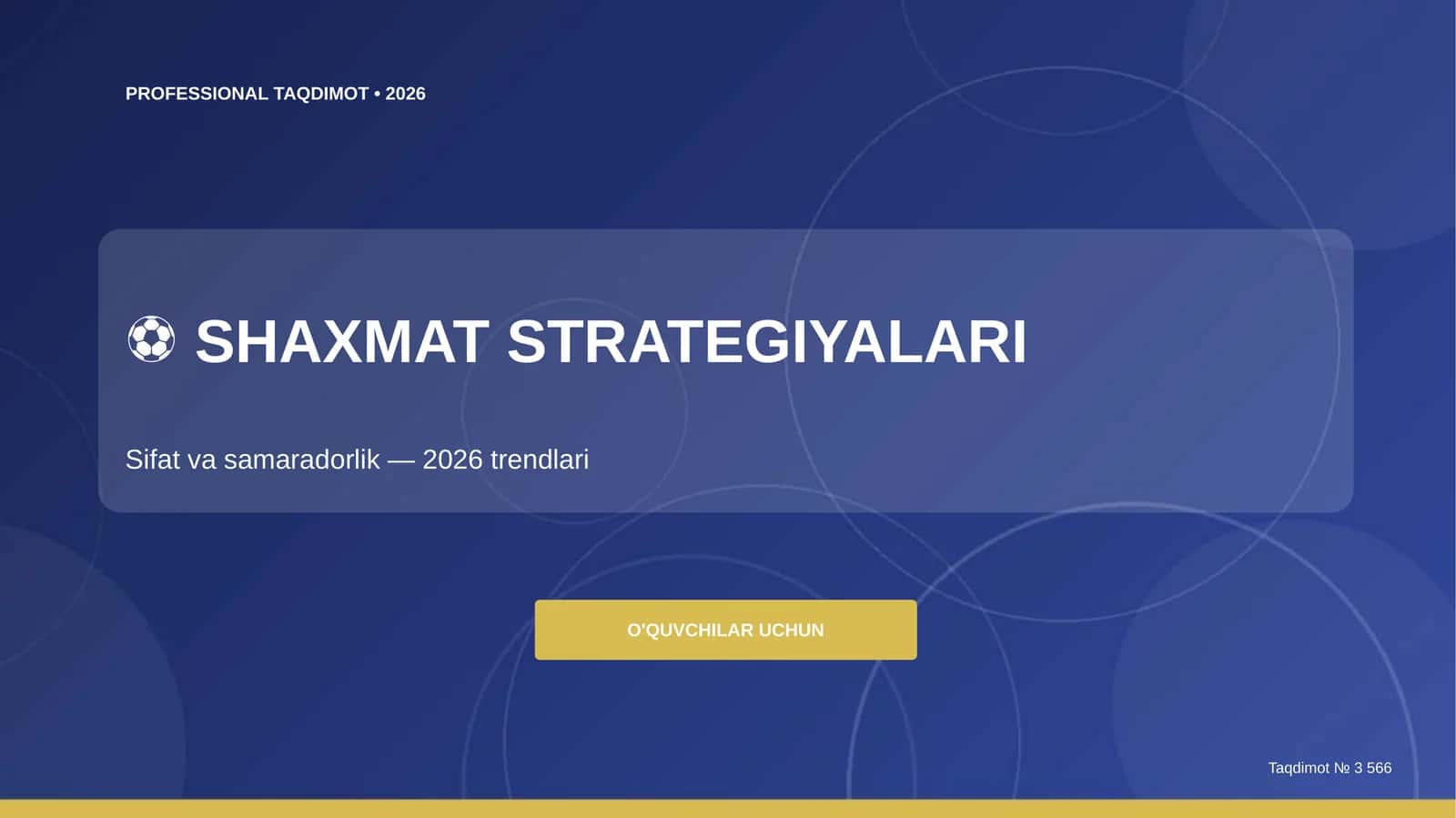 SHAXMAT STRATEGIYALARI: SIFAT VA SAMARADORLIK (2026 TRENDLARI)