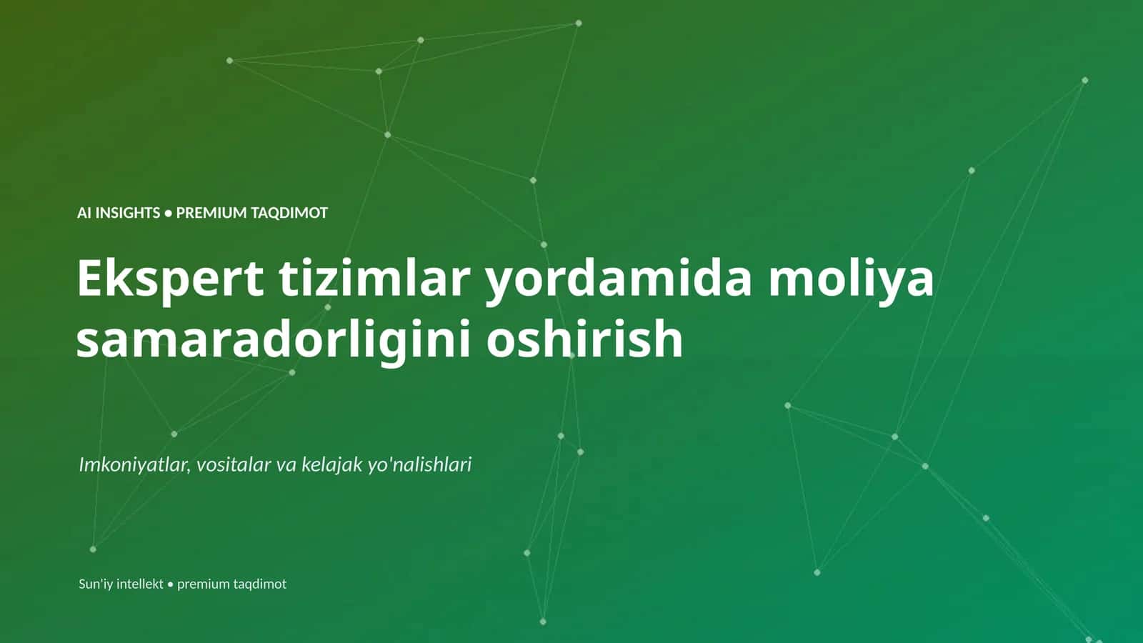 AI INSIGHTS • PREMIUM TAQDIMOT