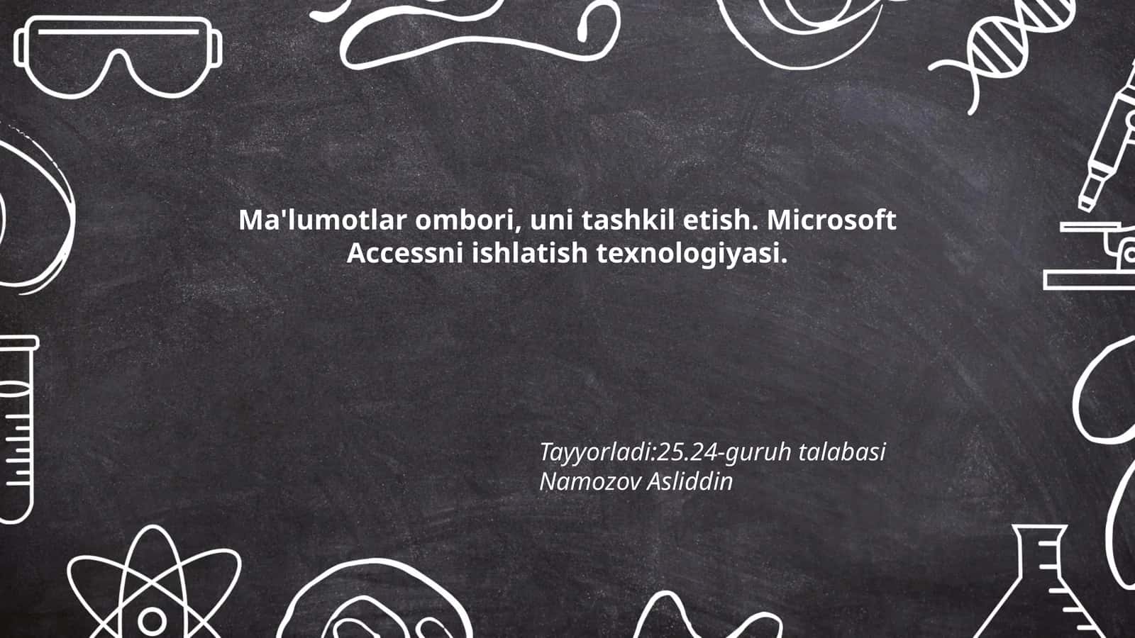Ma'lumotlar omborini loyihalashtirish jarayoni