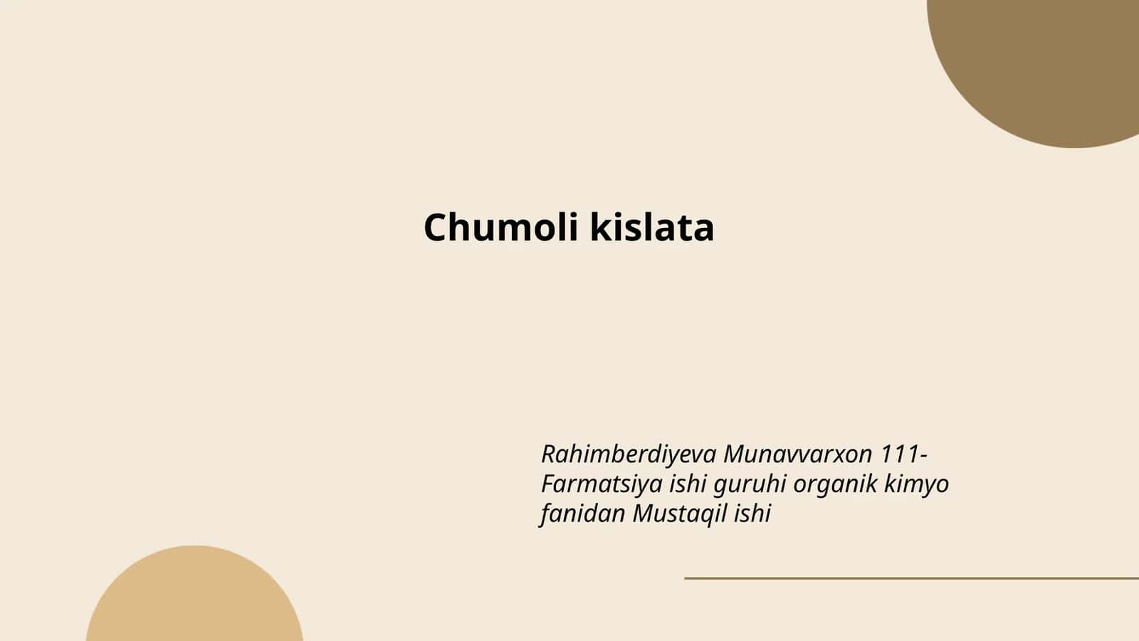 Chumoli kislata