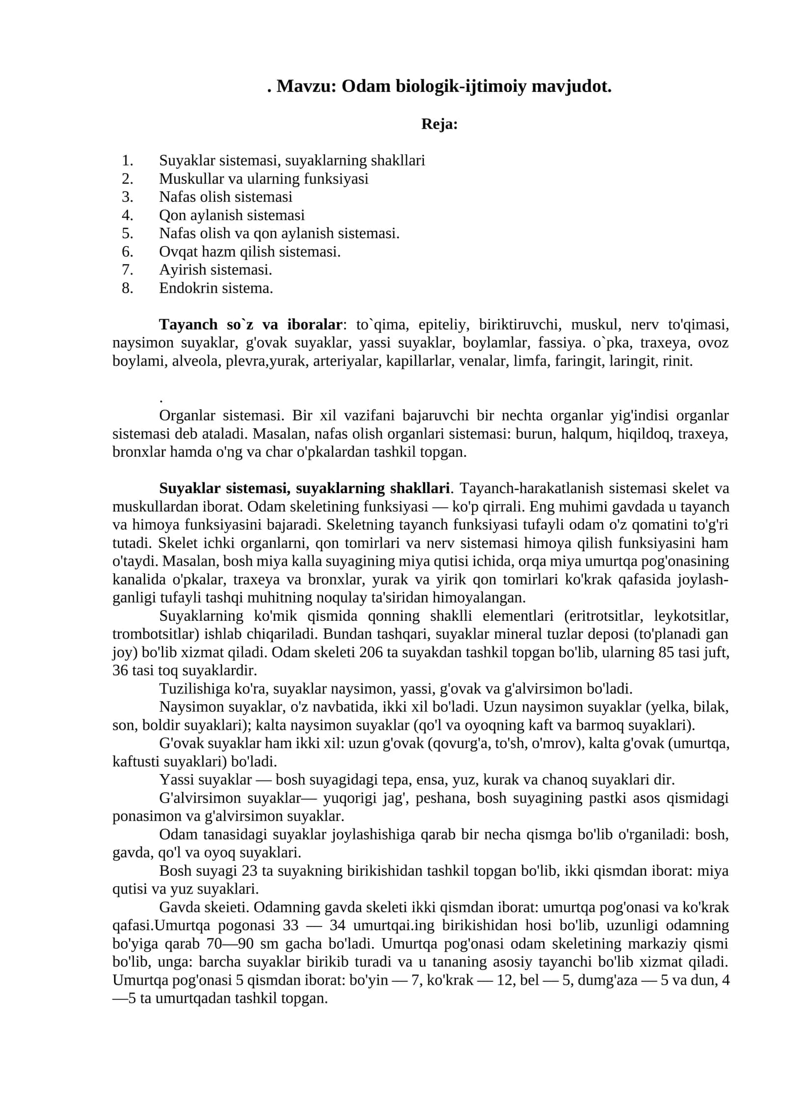 Odam biologik-ijtimoiy mavjudot