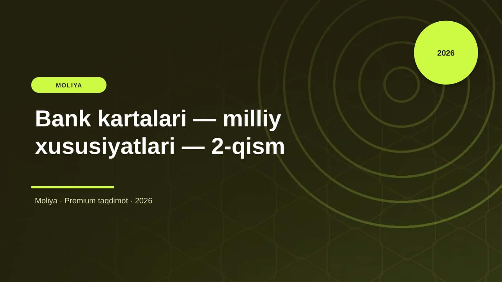 Bank kartalari — milliy xususiyatlari — 2-qism