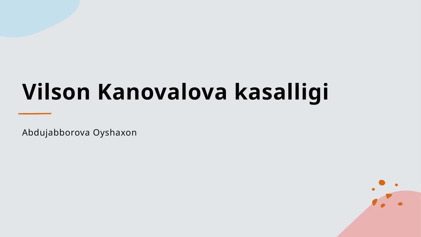 Vilson Kanovalova kasalligi