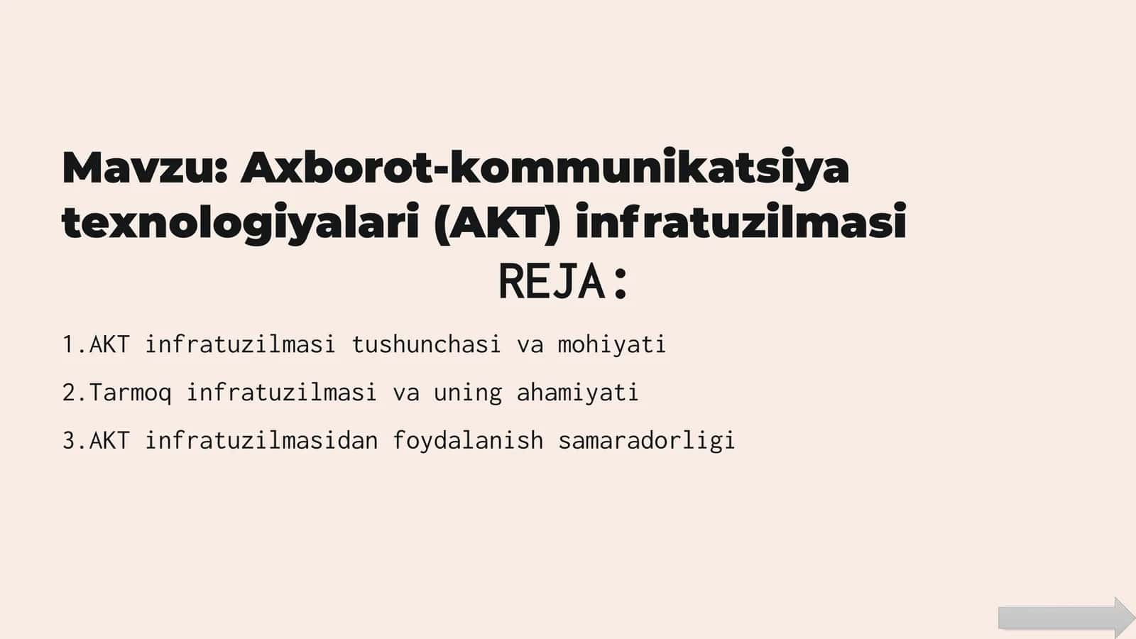 Axborot-kommunikatsiya texnologiyalari (AKT) infratuzilmasi