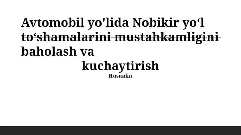 Poydevor Mustahkamlash