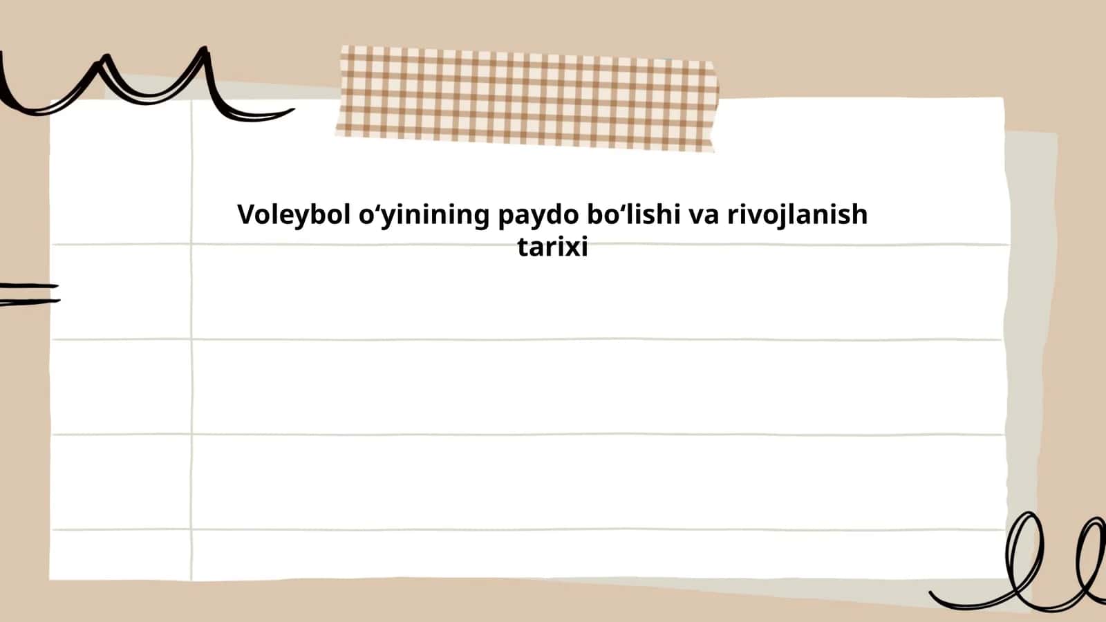 Voleybol oʻyinining paydo boʻlishi va rivojlanish tarixi