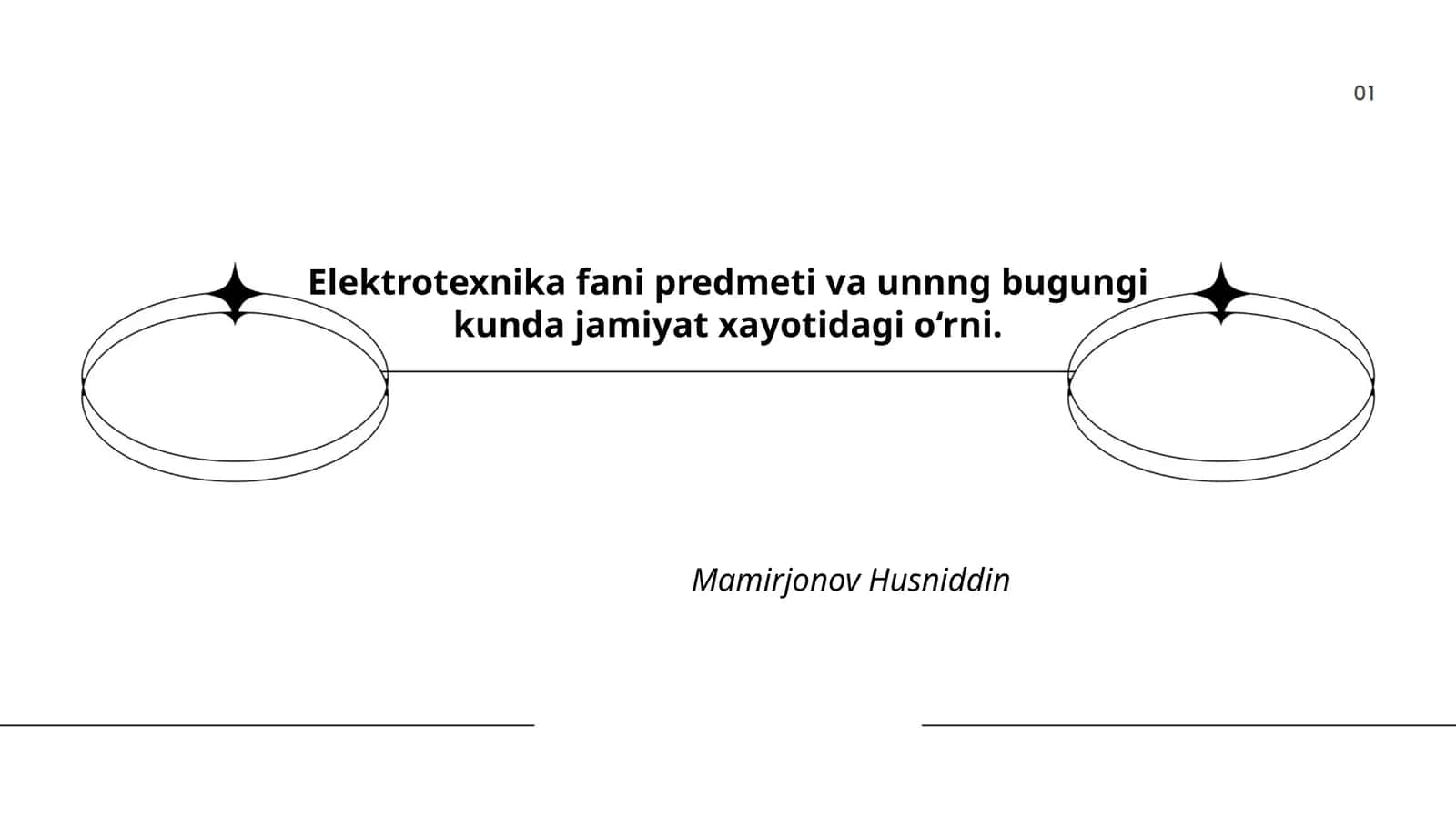 Elektrotexnika fani predmeti va unnng bugungi kunda jamiyat xayotidagi o‘rni. Mamirjonov Husniddin