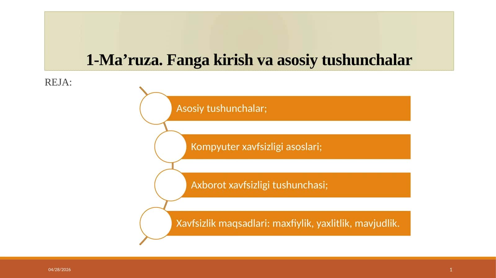 1-Ma’ruza.Fangakirishvaasosiytushunchalar