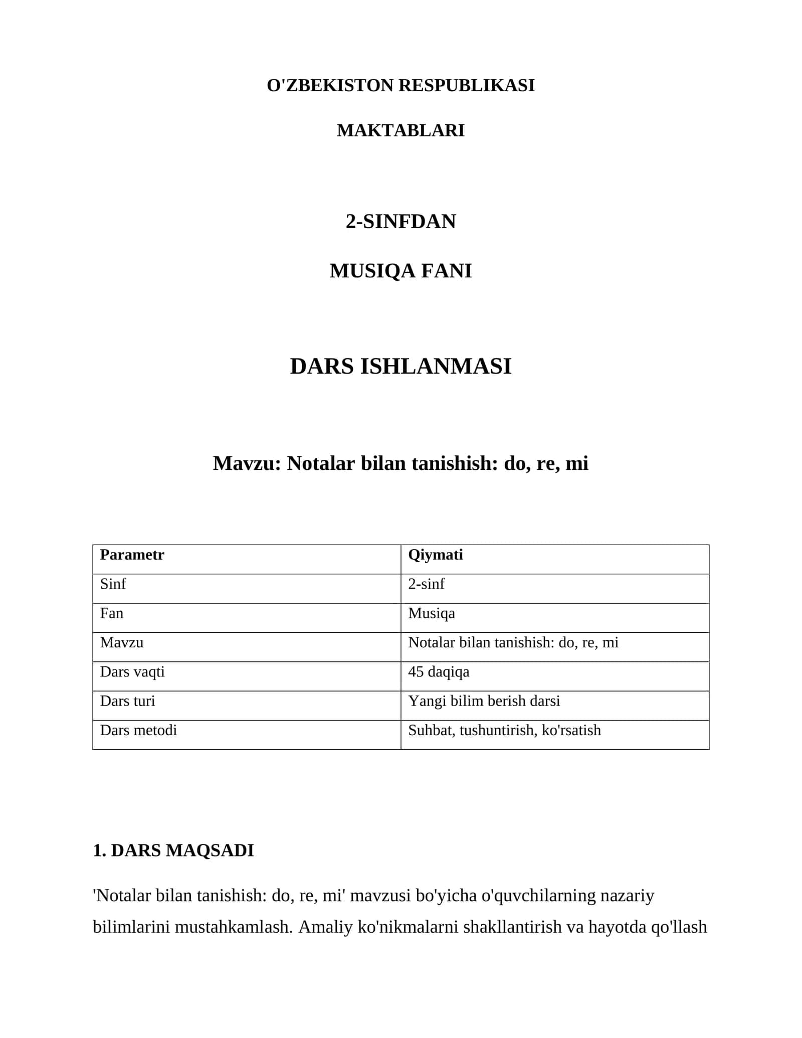Notalar bilan tanishish: do, re, mi