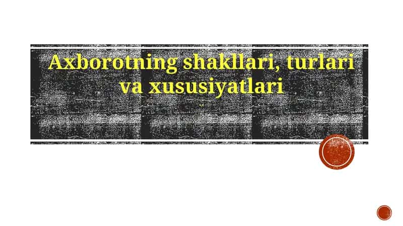 Ma'lumotning xususiyatlari