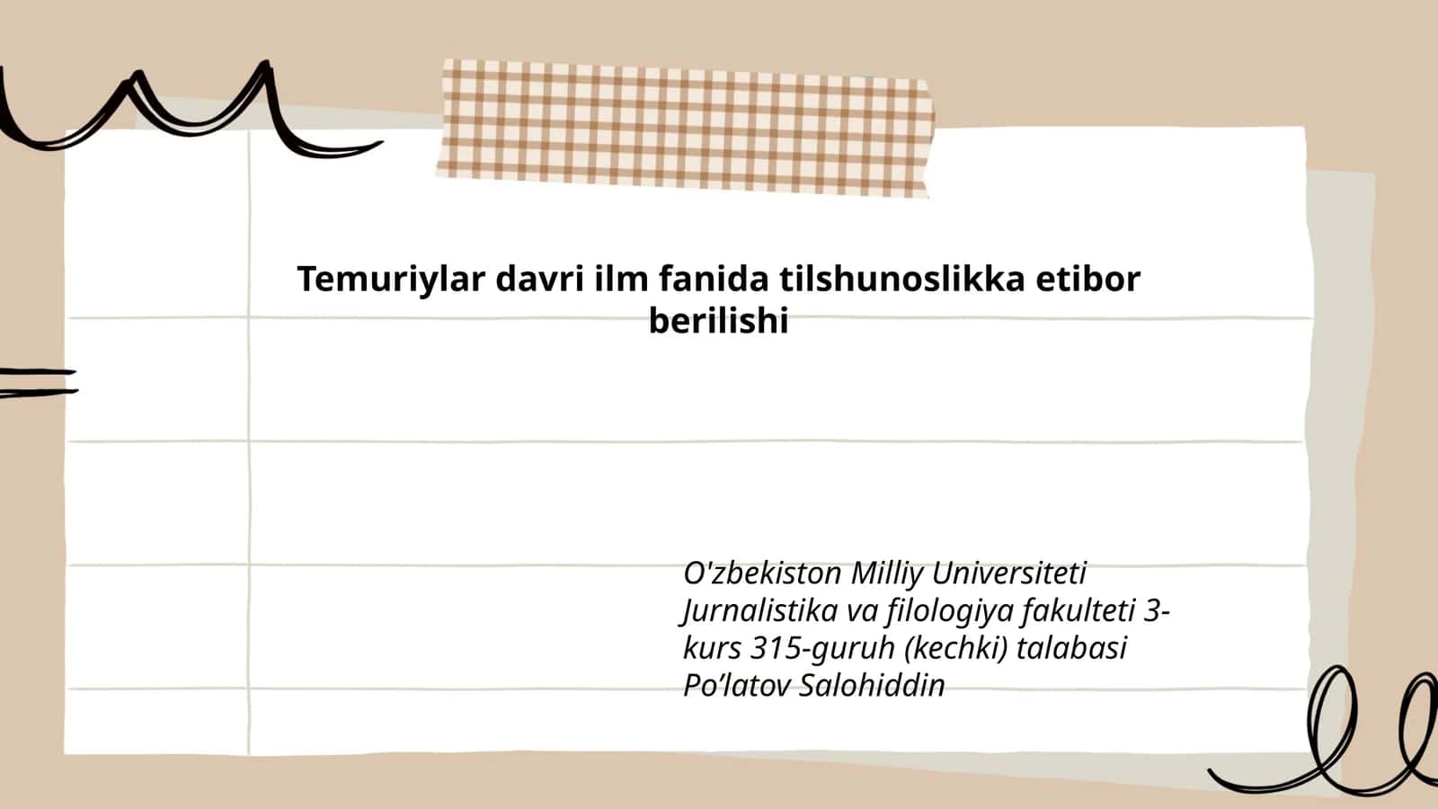 Temuriylar davri ilm fanida tilshunoslikka etibor berilishi