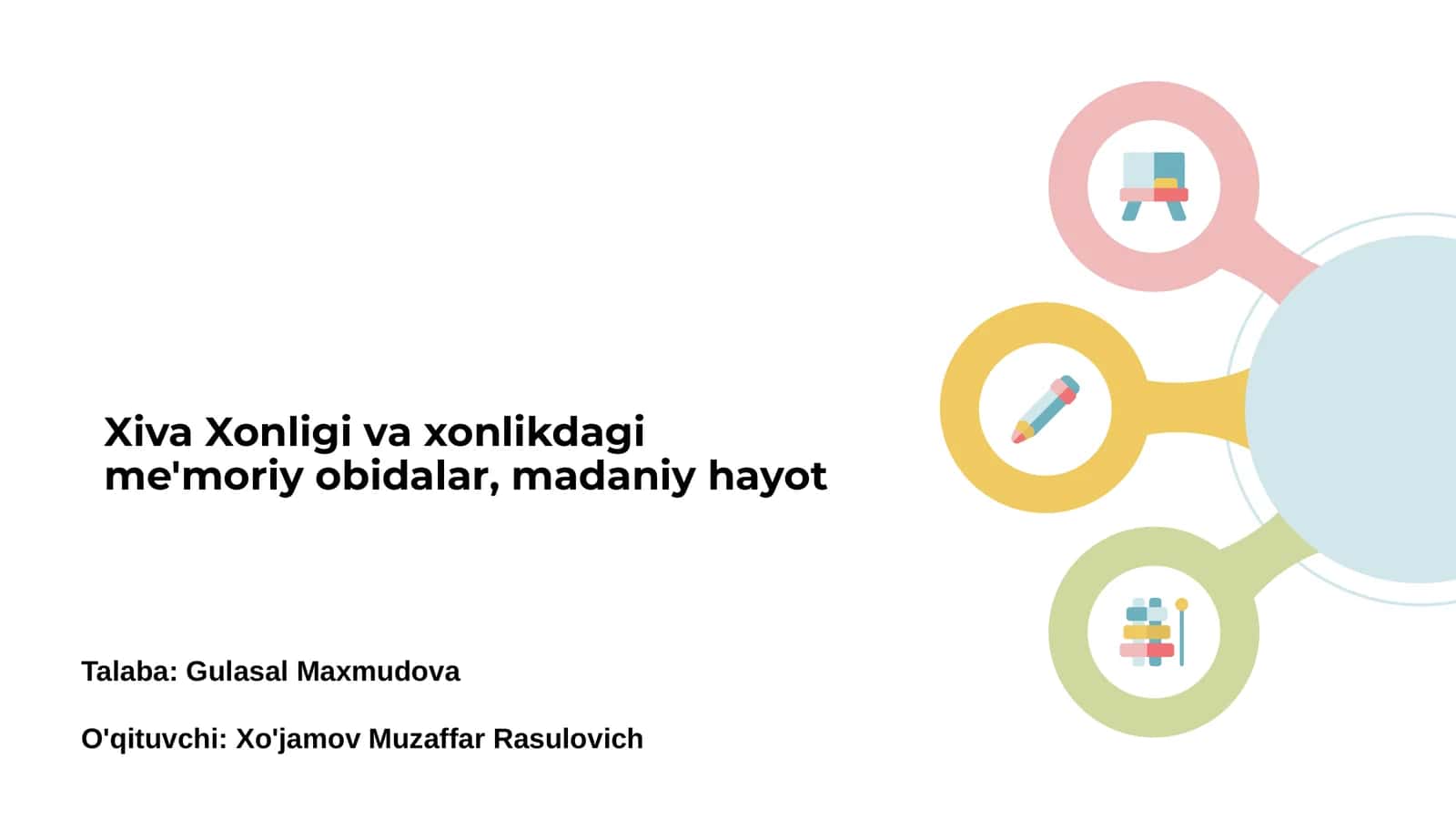 Xiva Xonligi va xonlikdagi me'moriy obidalar, madaniy hayot