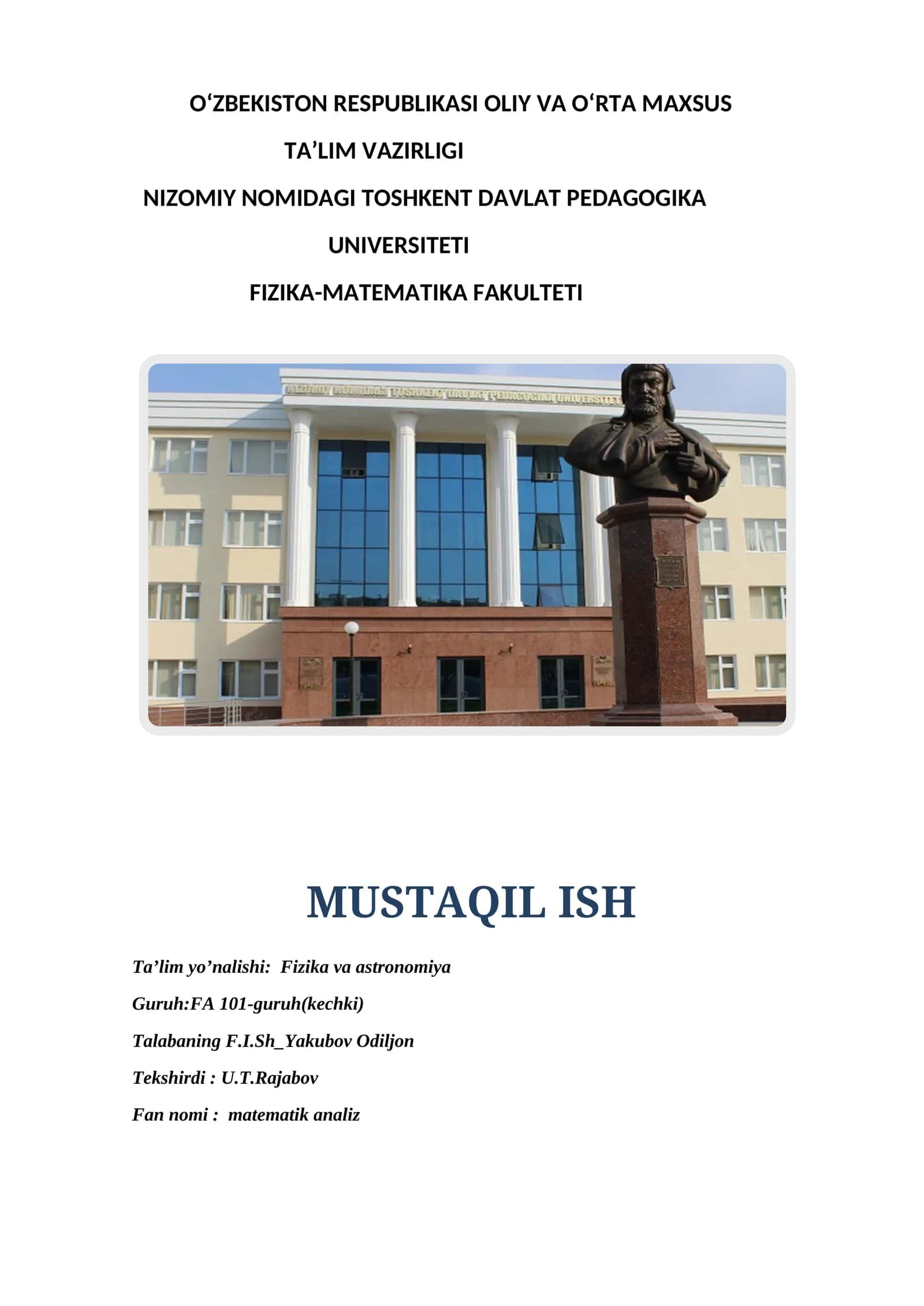 CHekli sondagi birinchi tur uzilishga ega funktsiyalarning integrallanuvchi ekanligi