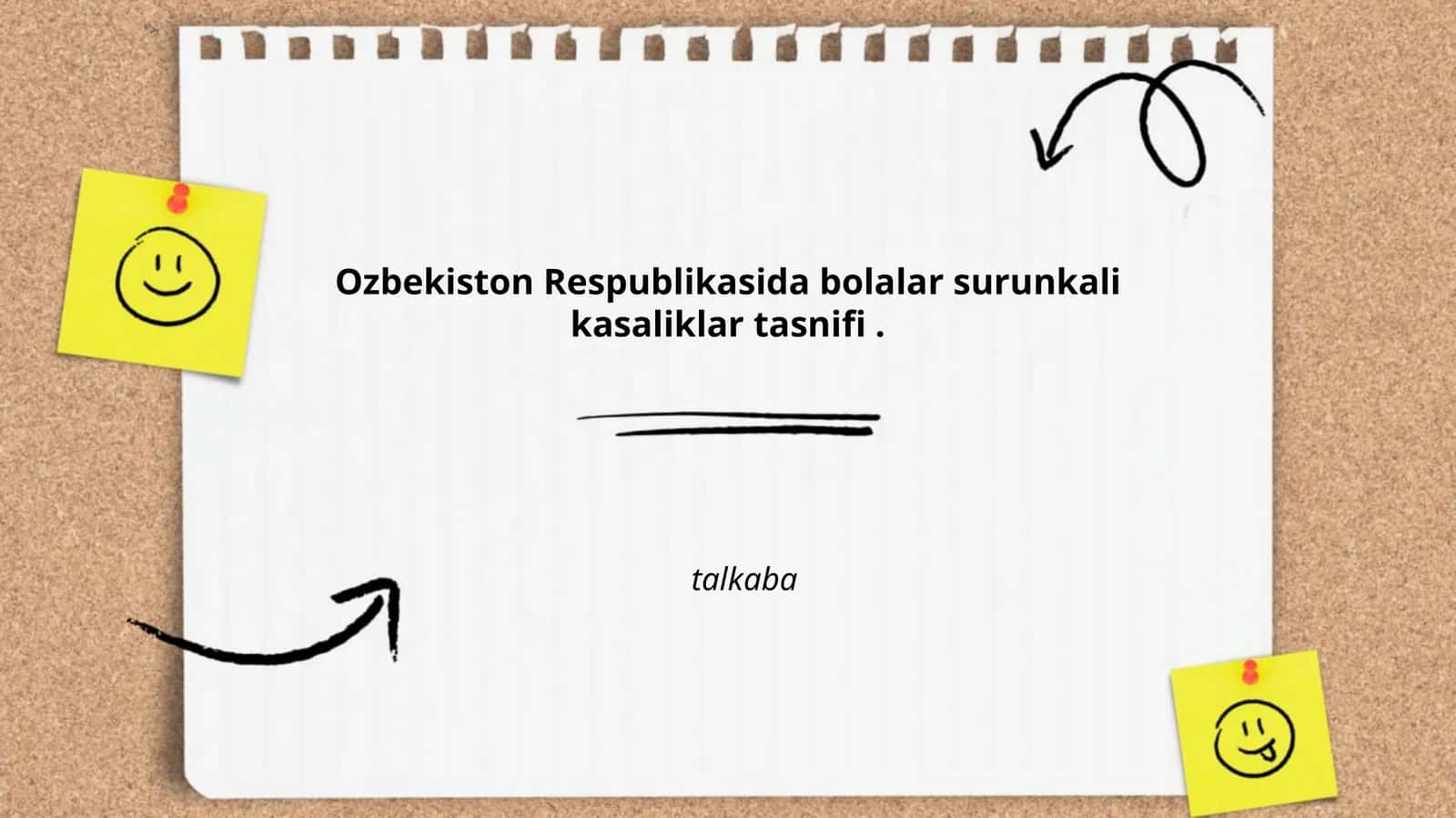 Bolalar surunkali kasalliklari: taʼrif va tasnifiy printsiplari