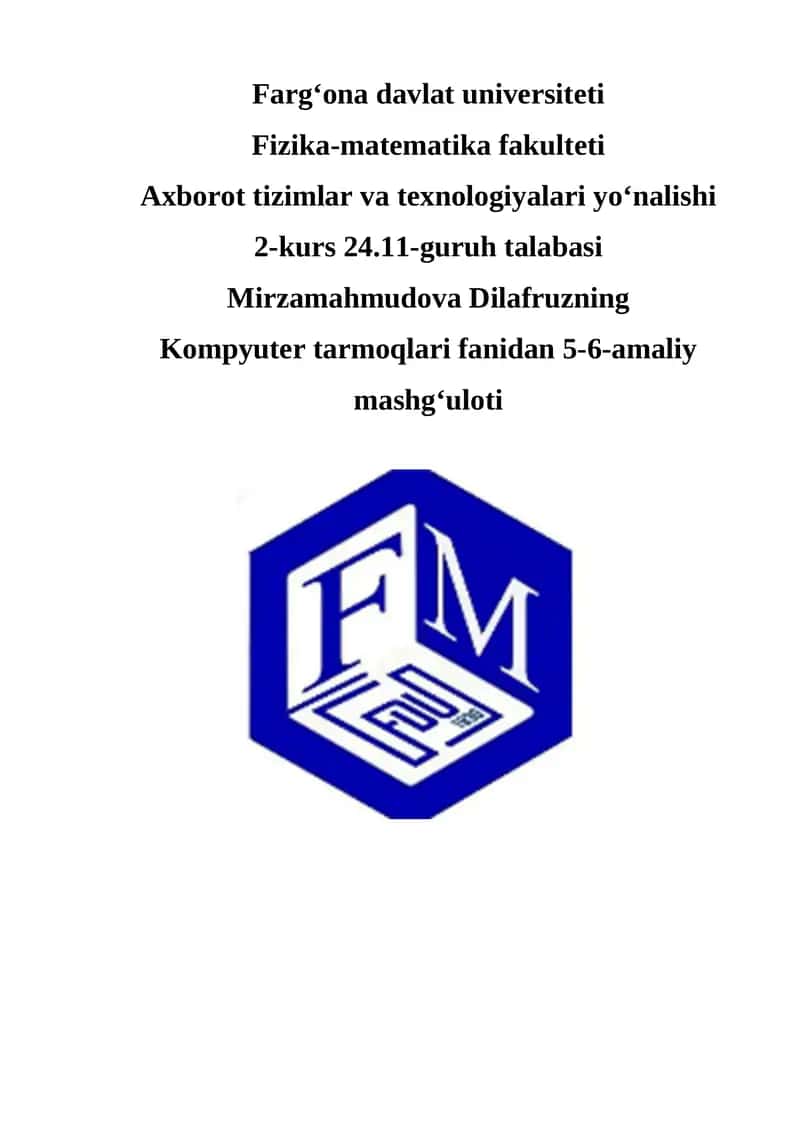 Berilganlarni kodlash usullari