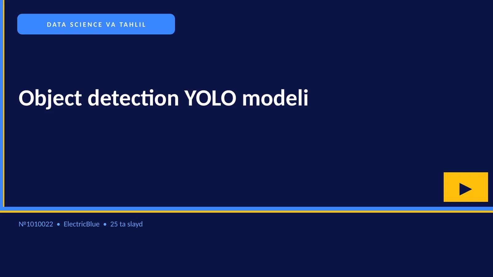 Object detection YOLO modeli