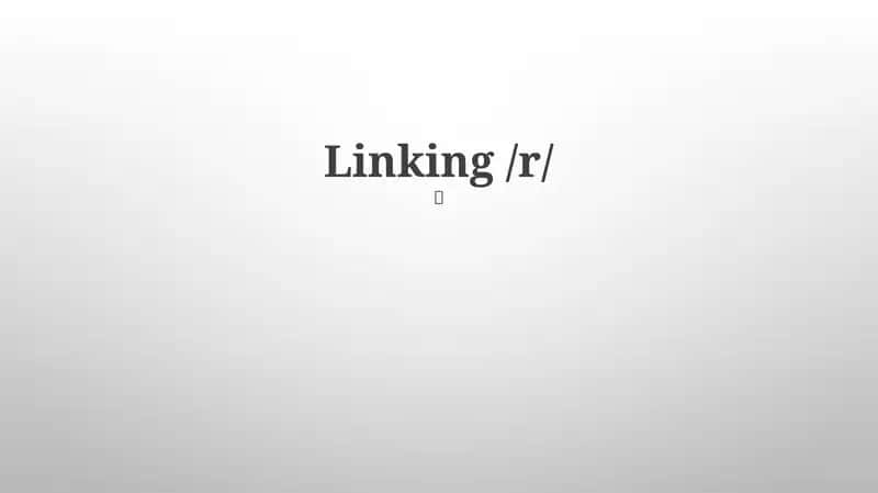 Linking /r/