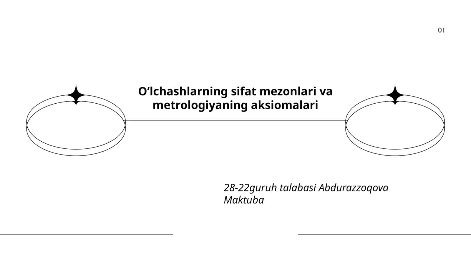 Oʻlchashlarning sifat mezonlari va metrologiyaning aksiomalari