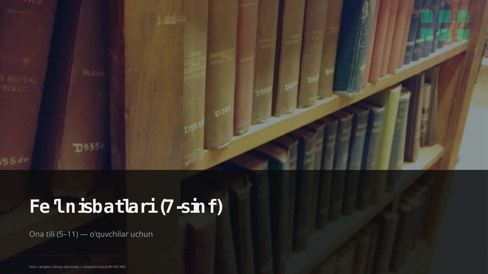Fe'l nisbatlari (7-sinf)