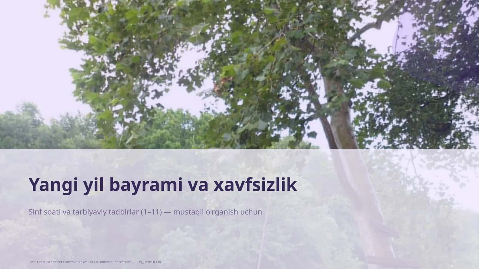 Sinf soati va tarbiyaviy tadbirlar (1–11)