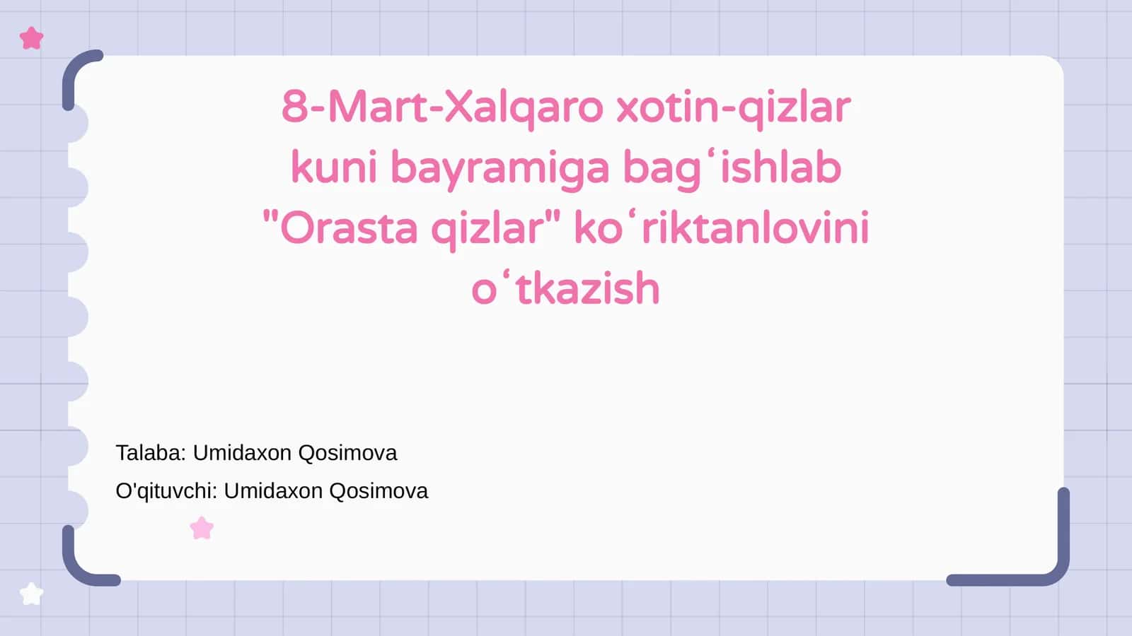 "Orasta Qizlar" Ko‘rik-Tanlovi