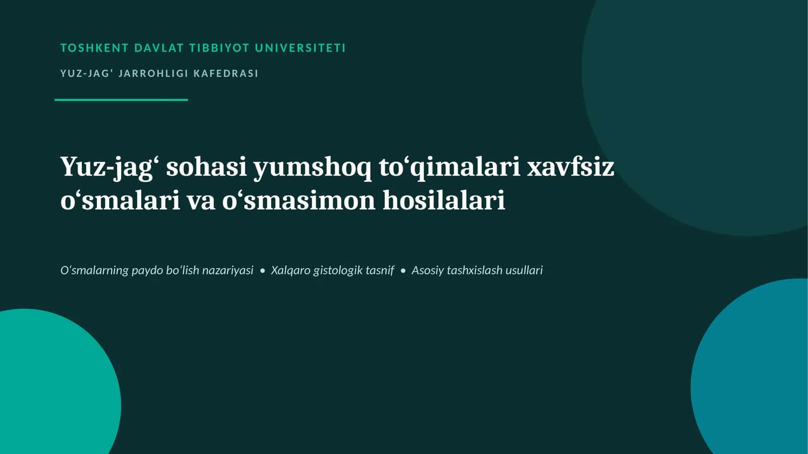 Yuz-jag‘ Jarrohligi Kafedrasi