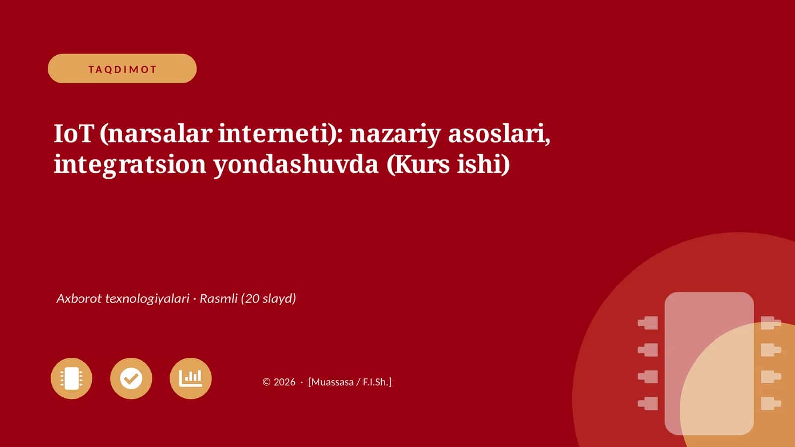 IoT (narsalar interneti): nazariy asoslari, integratsion yondashuvda