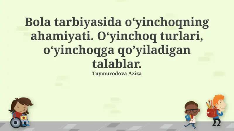 O'yinchoqlarning Turlari