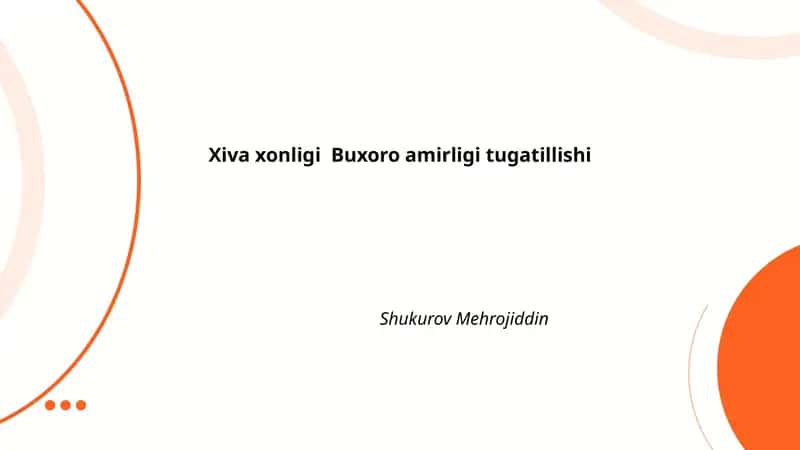 Xiva xonligi Buxoro amirligi tugatillishi