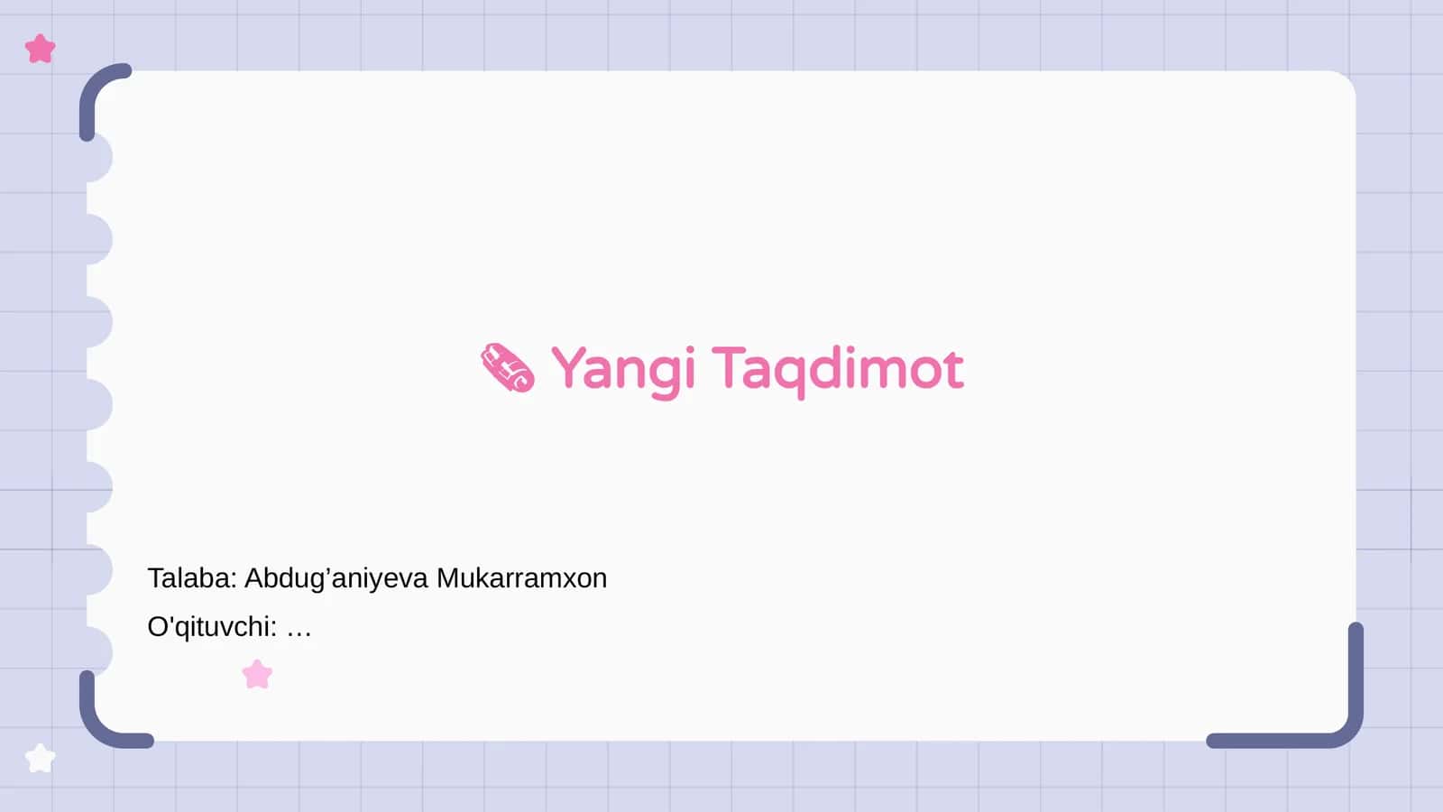 Yangi Taqdimot