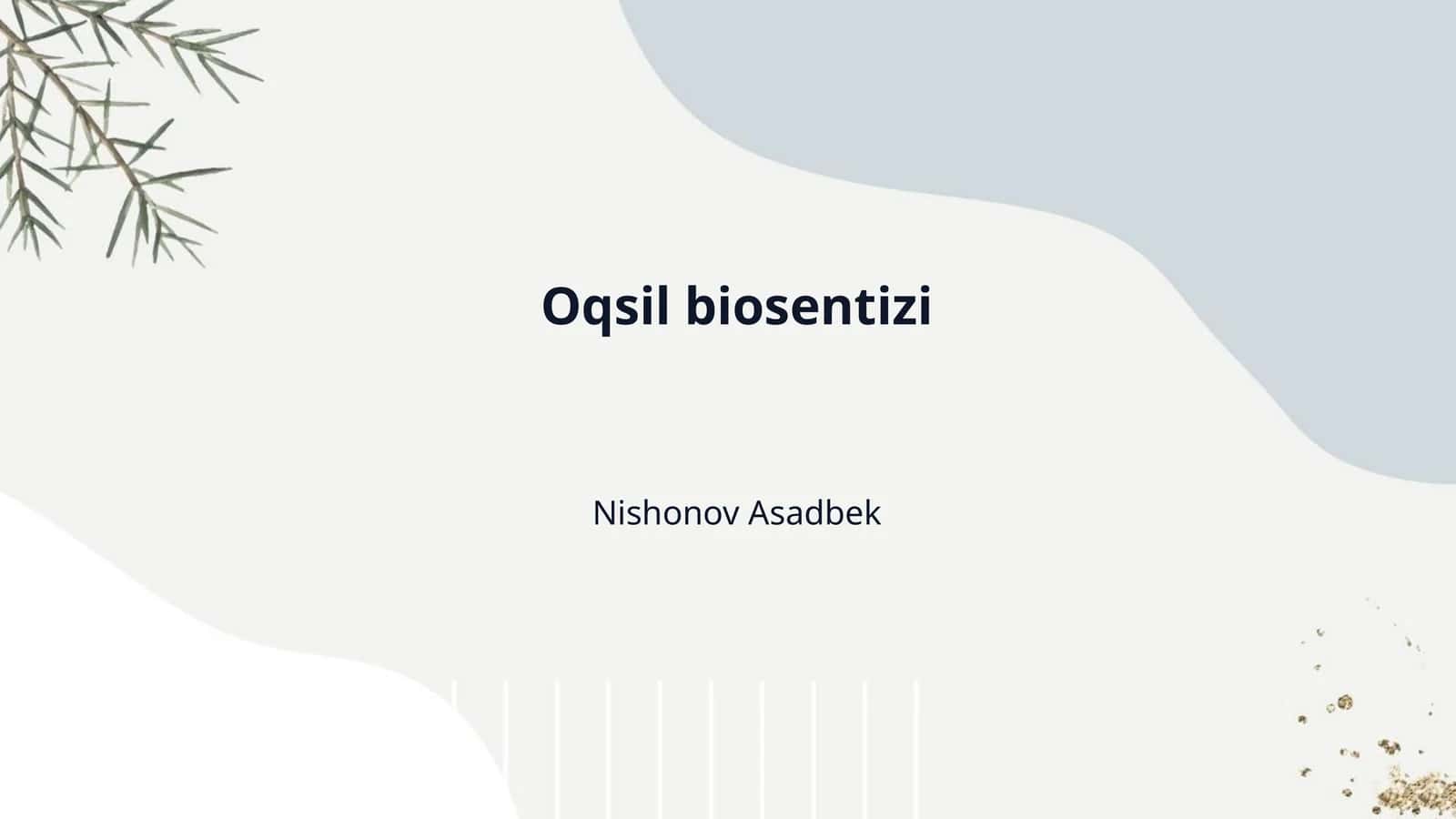 Oqsil biosentizi